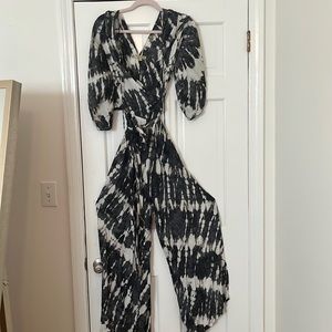 Hawaiian jumpsuit, wrap style